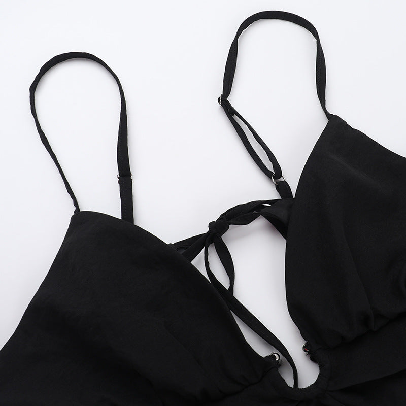 Women Holiday Slip Dress Sexy Cutout Slit Maxi Dress 7