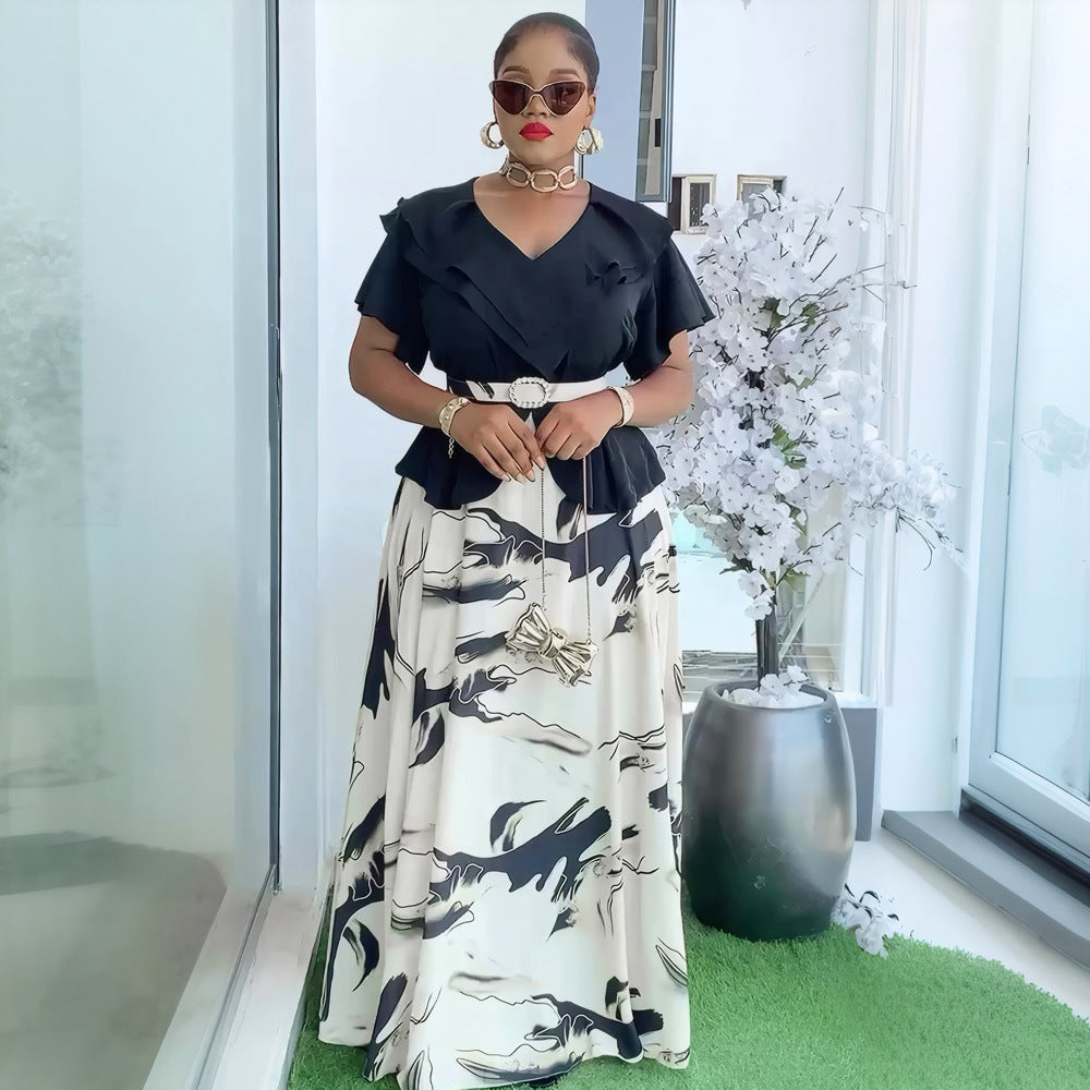 Plus Size African Women Spring Summer Dress