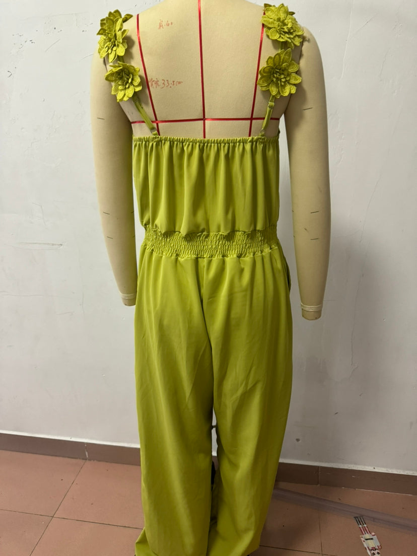 Spring Summer Style Strap Sleeveless Casual Loose Women Jumpsuit 12