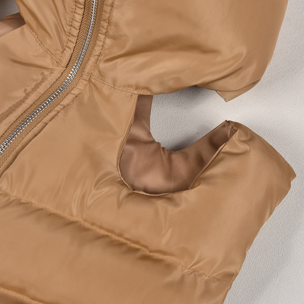 Women winter hollow irregular sleeveless vest 7