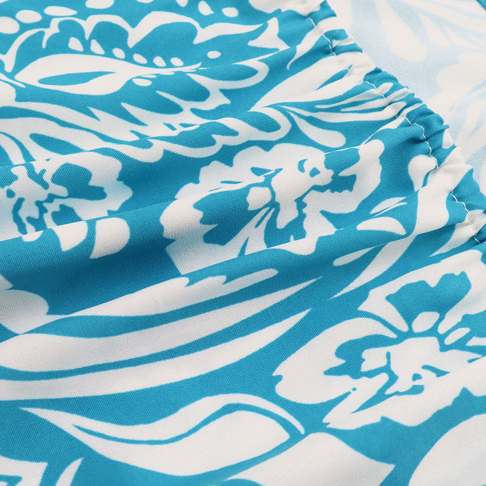 Women floral short-sleeved Top and Long Skirt two-piece set 9