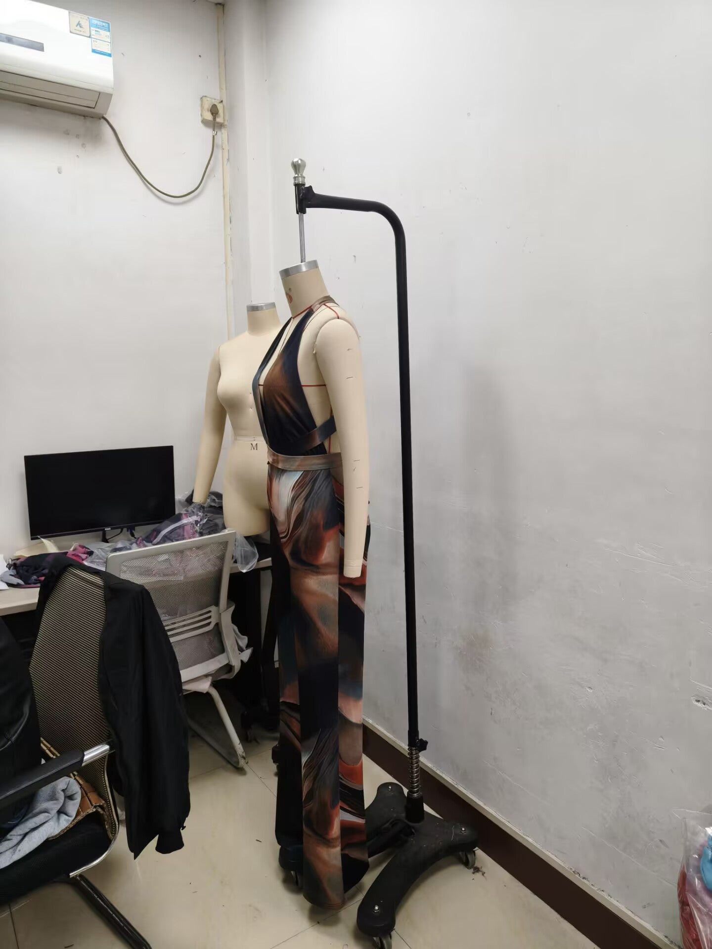 Women sexy print Backless Halter Neck Jumpsuits 6