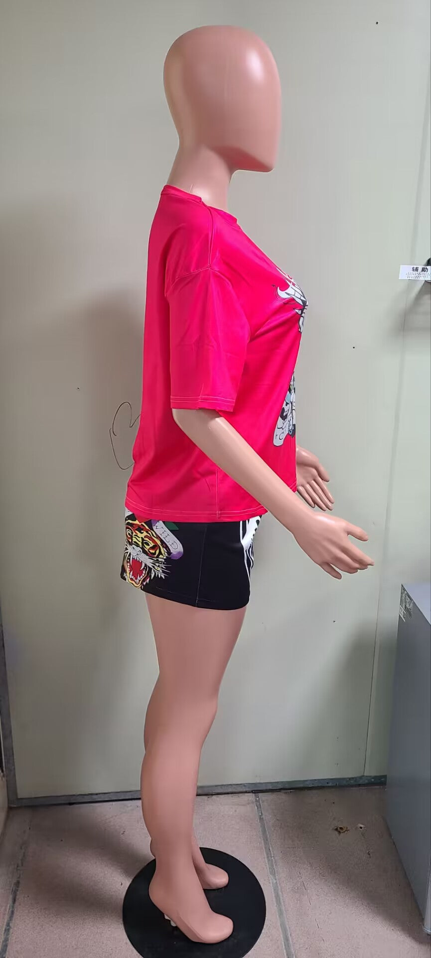 Fashion Printed Short-Sleeved Women's Two-Piece Shorts Set 5