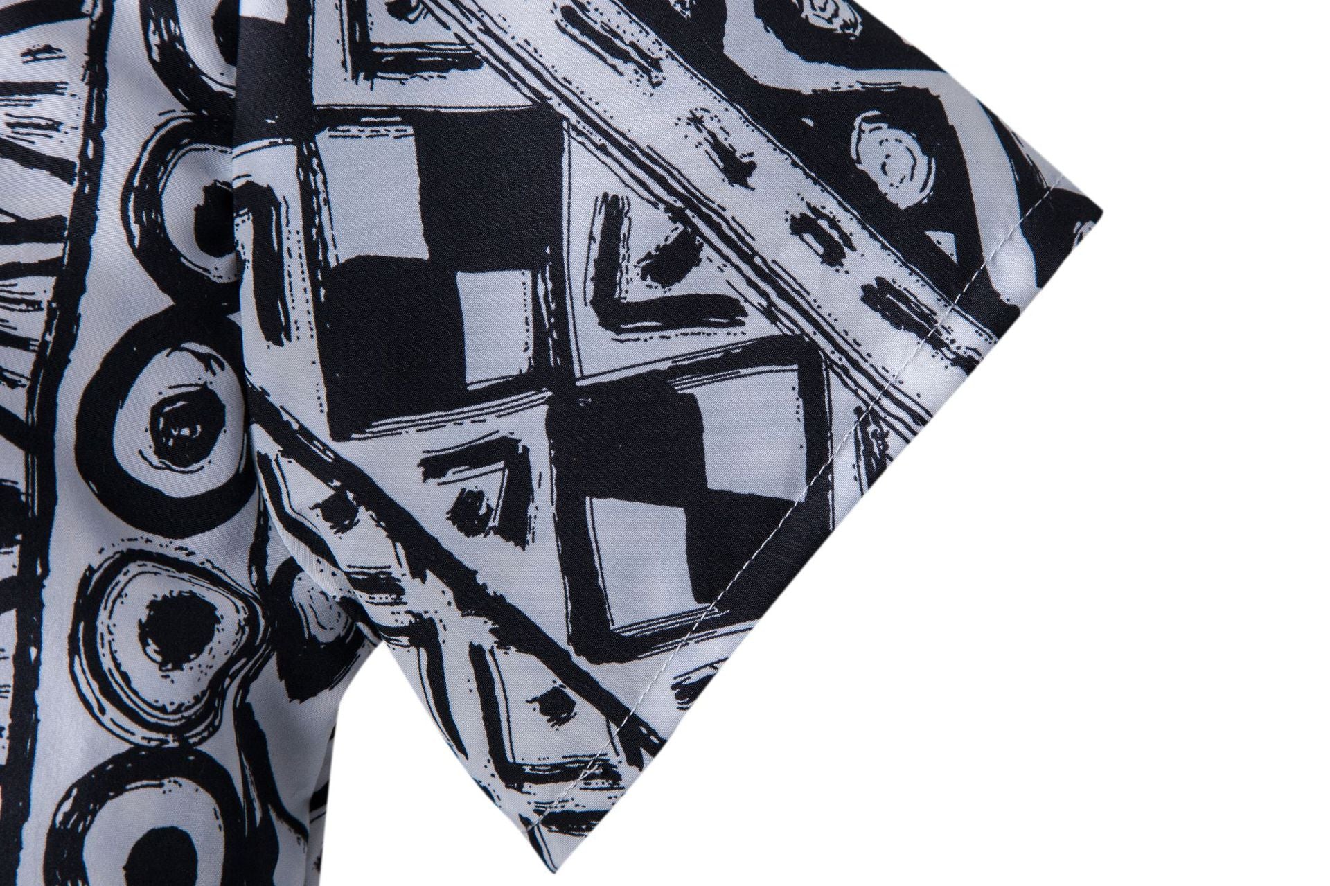 Men's Print Holidays Men's Short Sleeve Casual Shirt 27