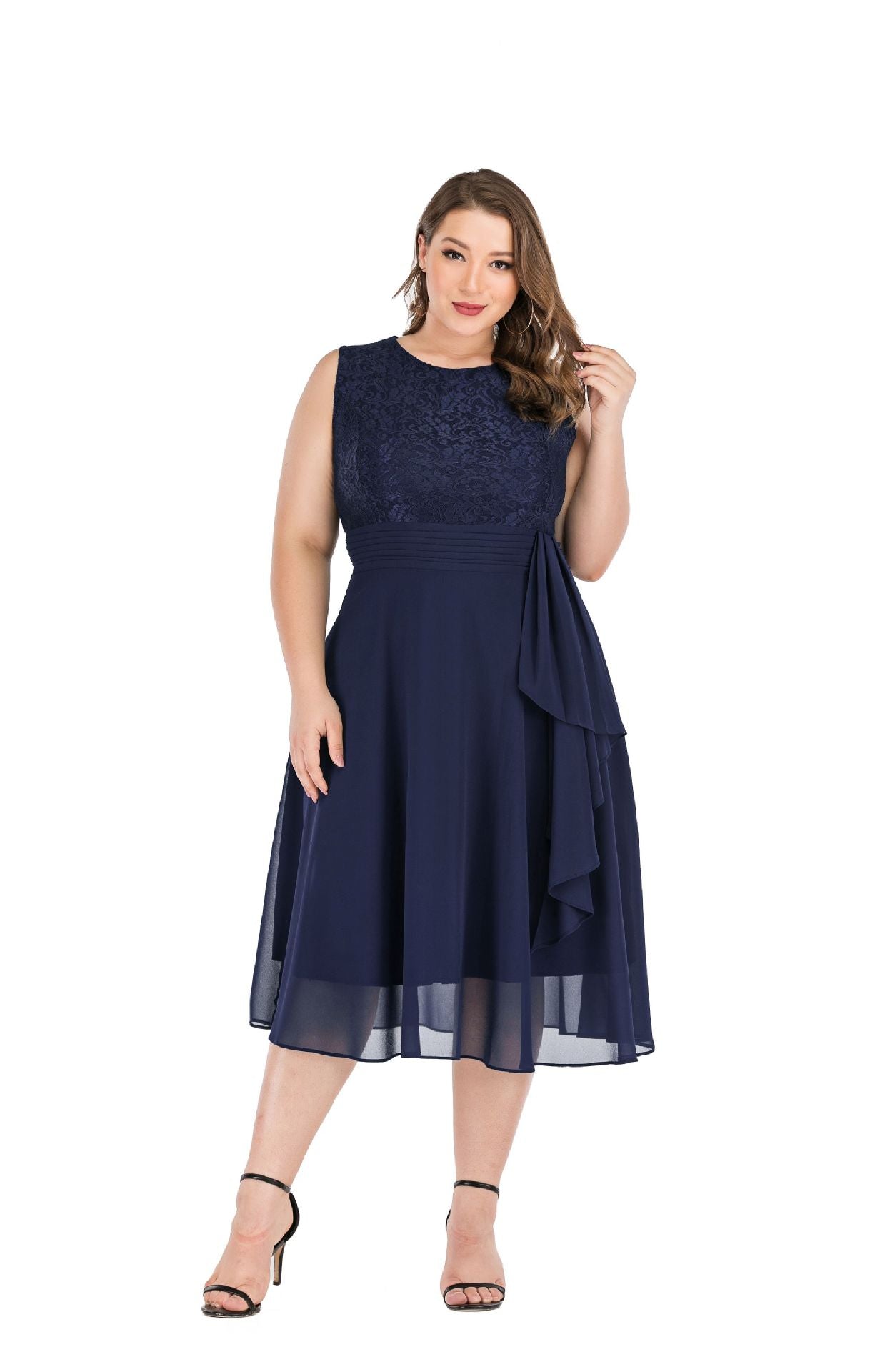 Women chiffon lace dress 64