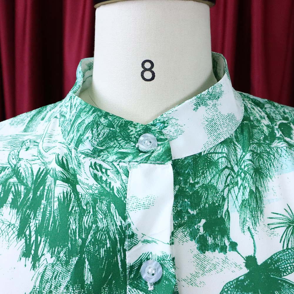 Plus Size Summer Women Printed Short Sleeve Dress 19