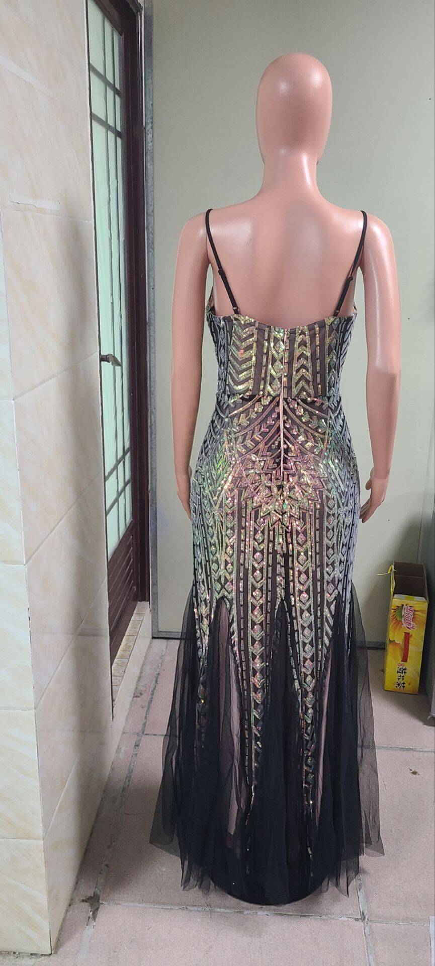 Women Sequin Sleeveless Dress Evening Dress 16