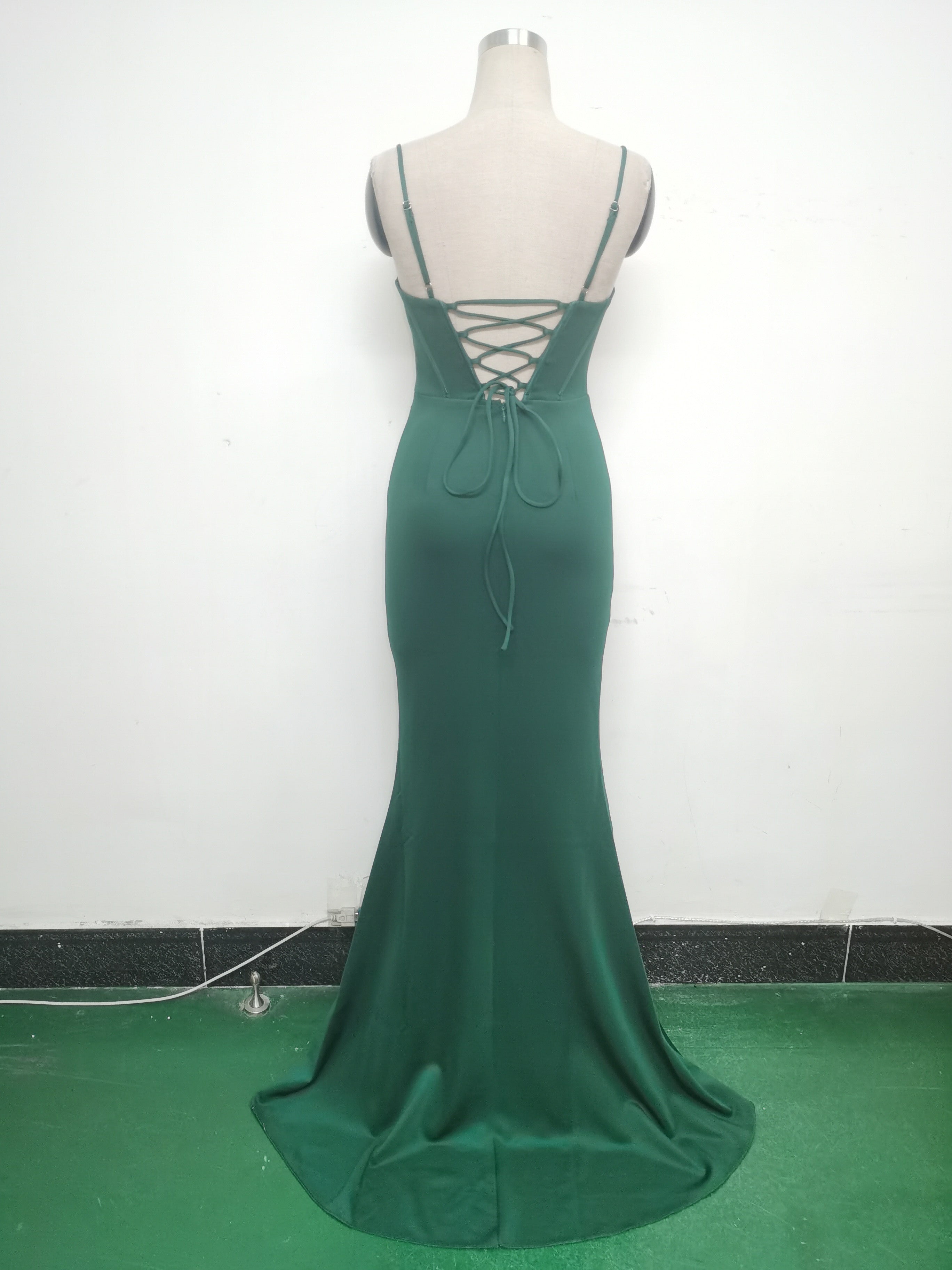 Women Fishbone Crystal Evening Dress 25