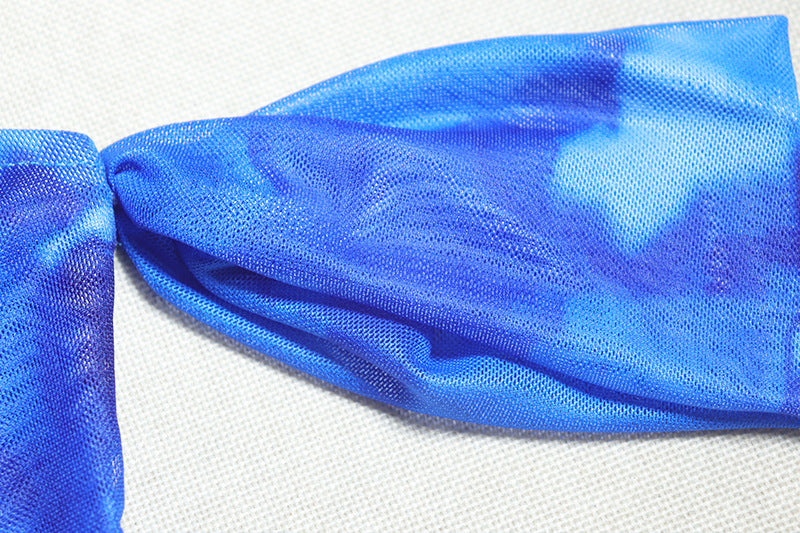 Women printed Chic sexy suspenders Backless dress 15