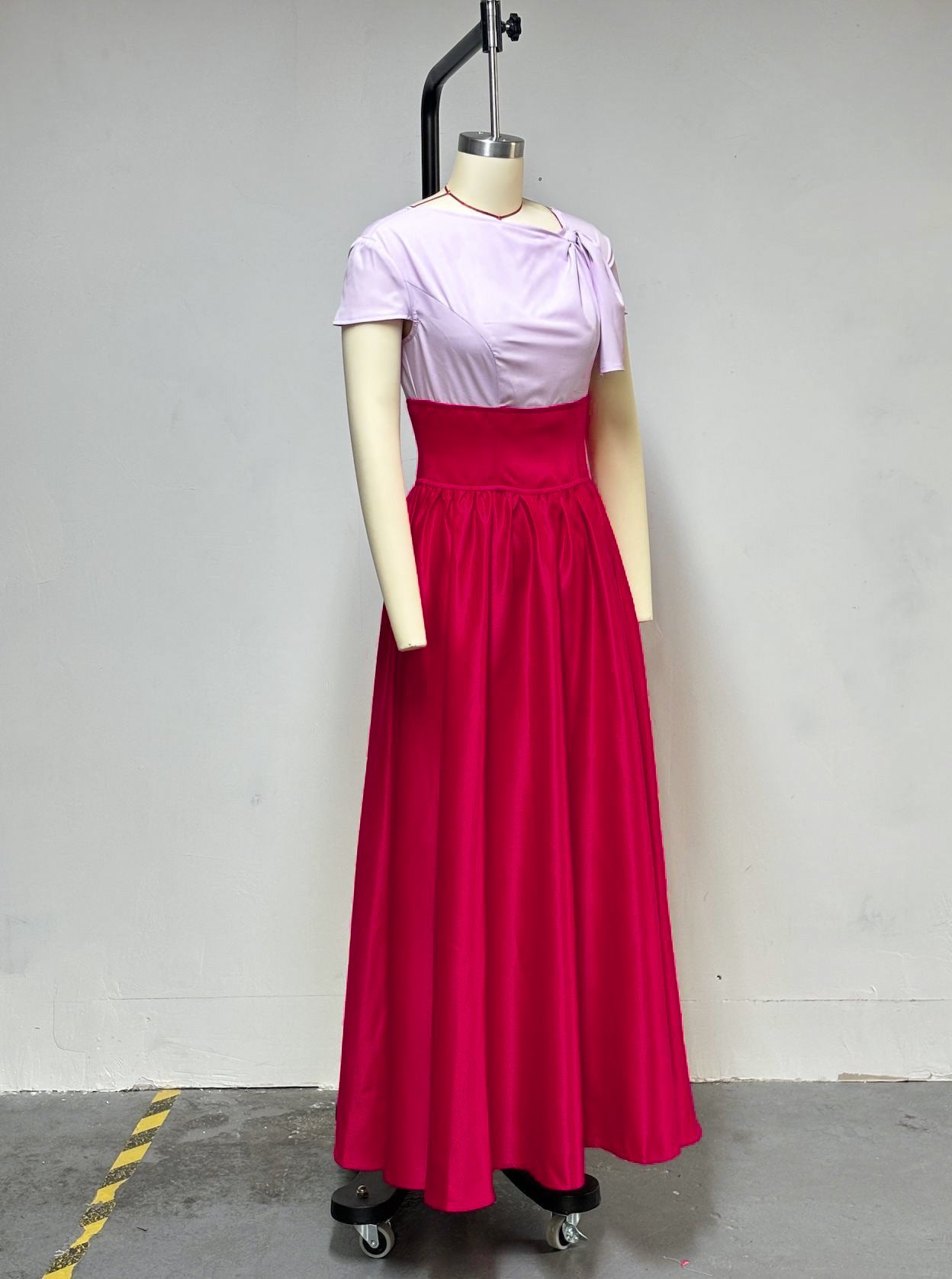 Women Spring Color Block Maxi Dress 8