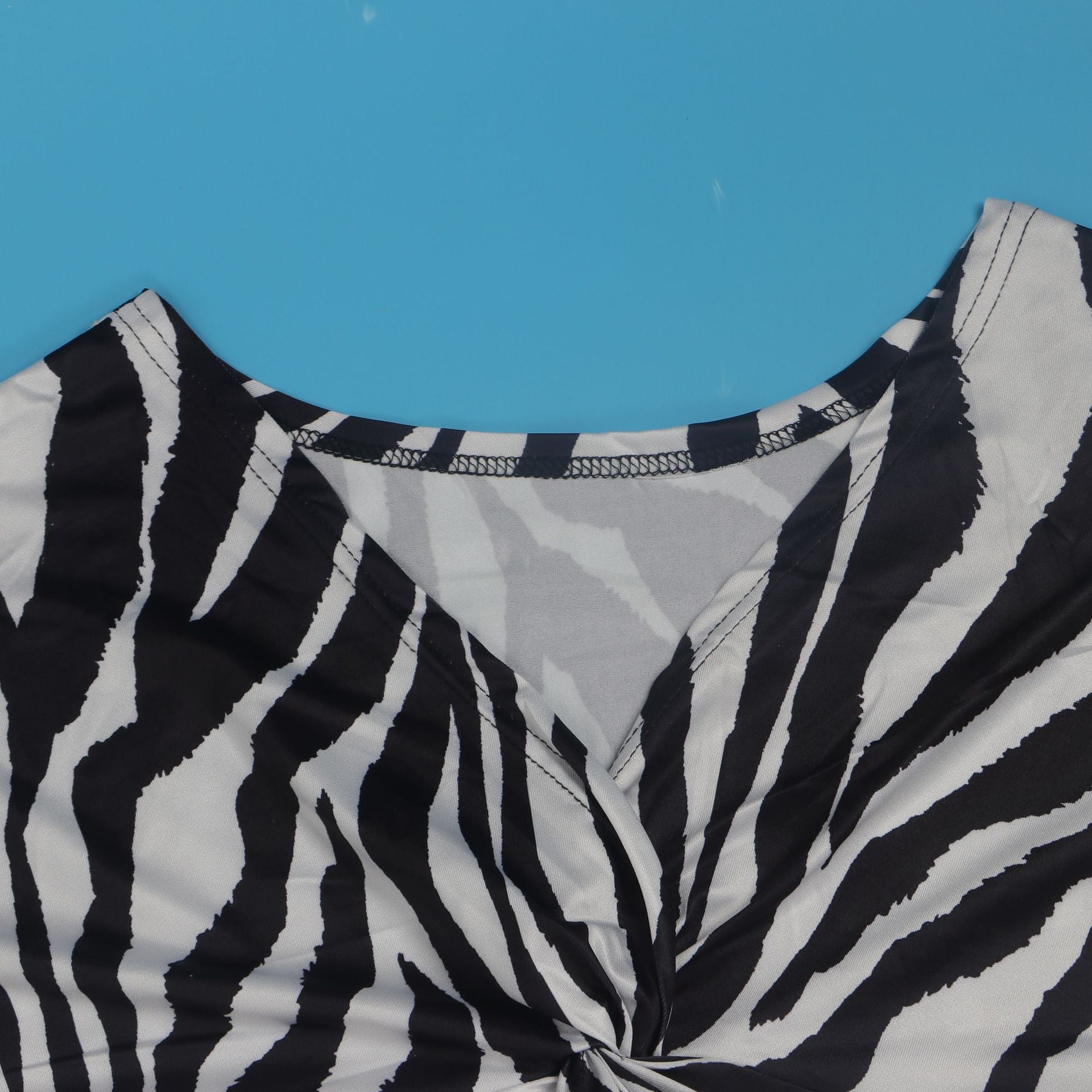 Sexy zebra print bootcut two-piece trouser suit 18