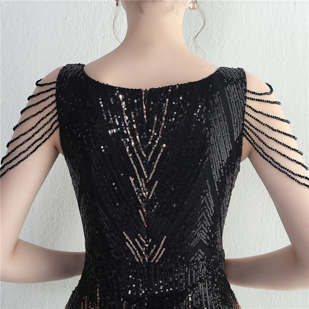 Positioning flower bead piece beading sexy party dinner ceremony concert long dress 22