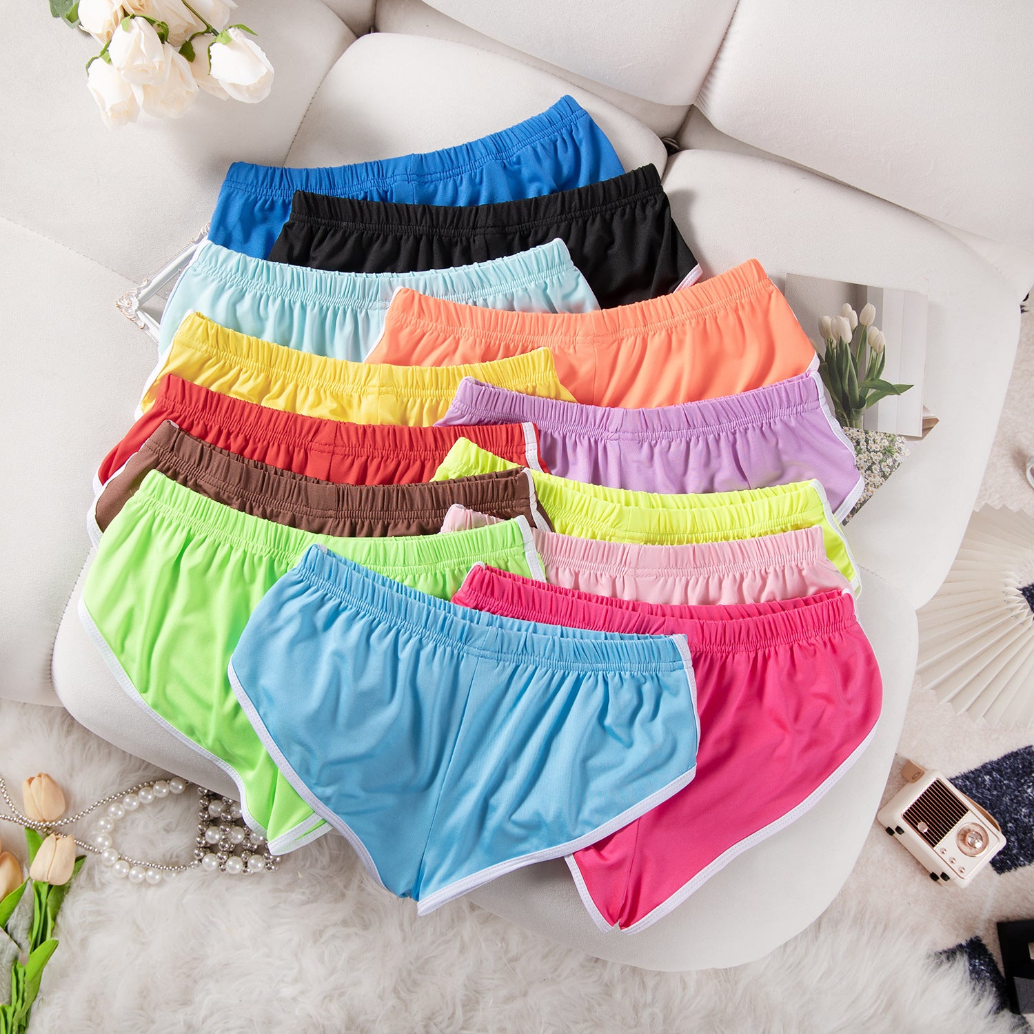 Summer Women's Sexy Running Stretch Sports Yoga Fitness Shorts 65