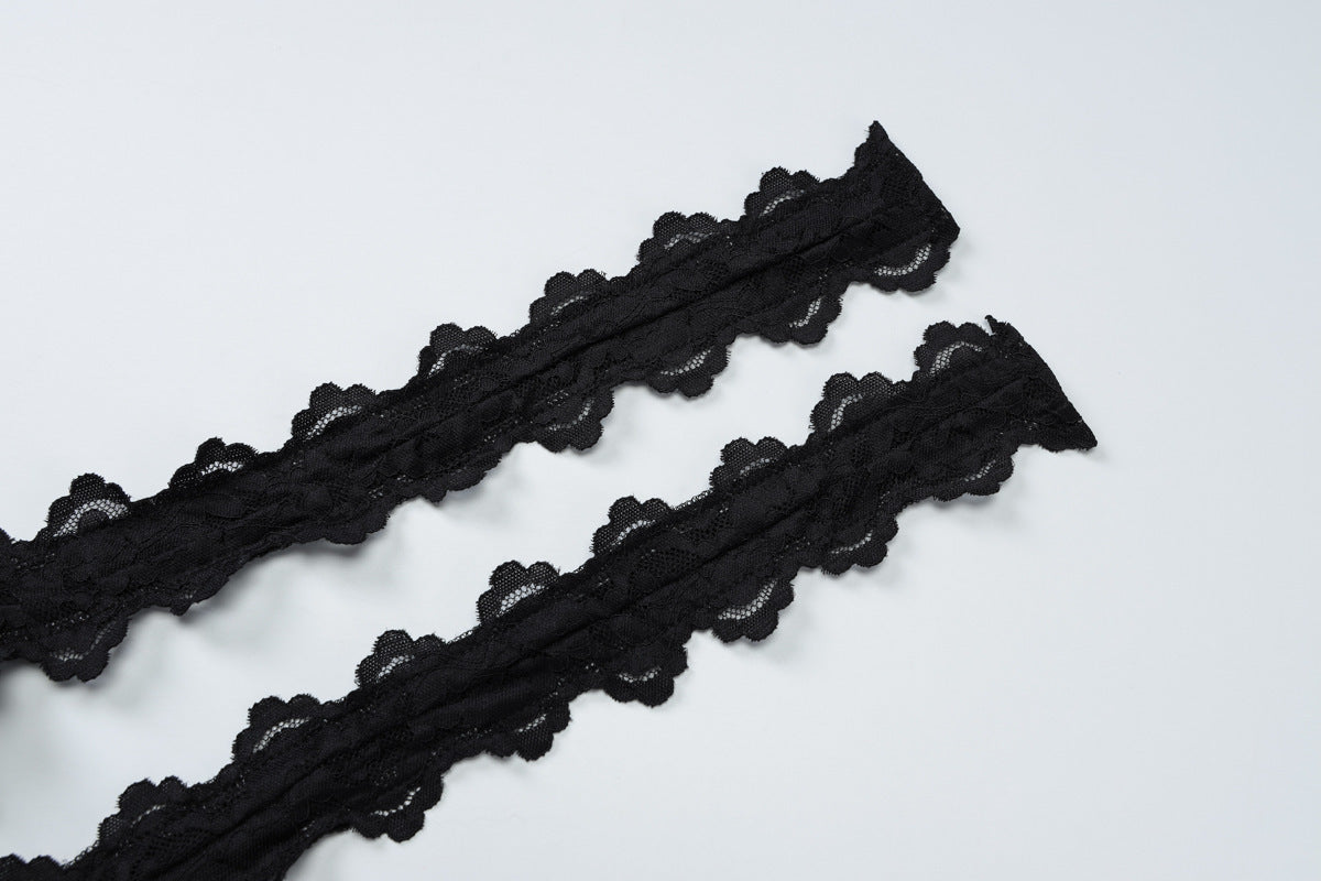 Women Summer Sexy Halter Neck Lace Slit Dress 14