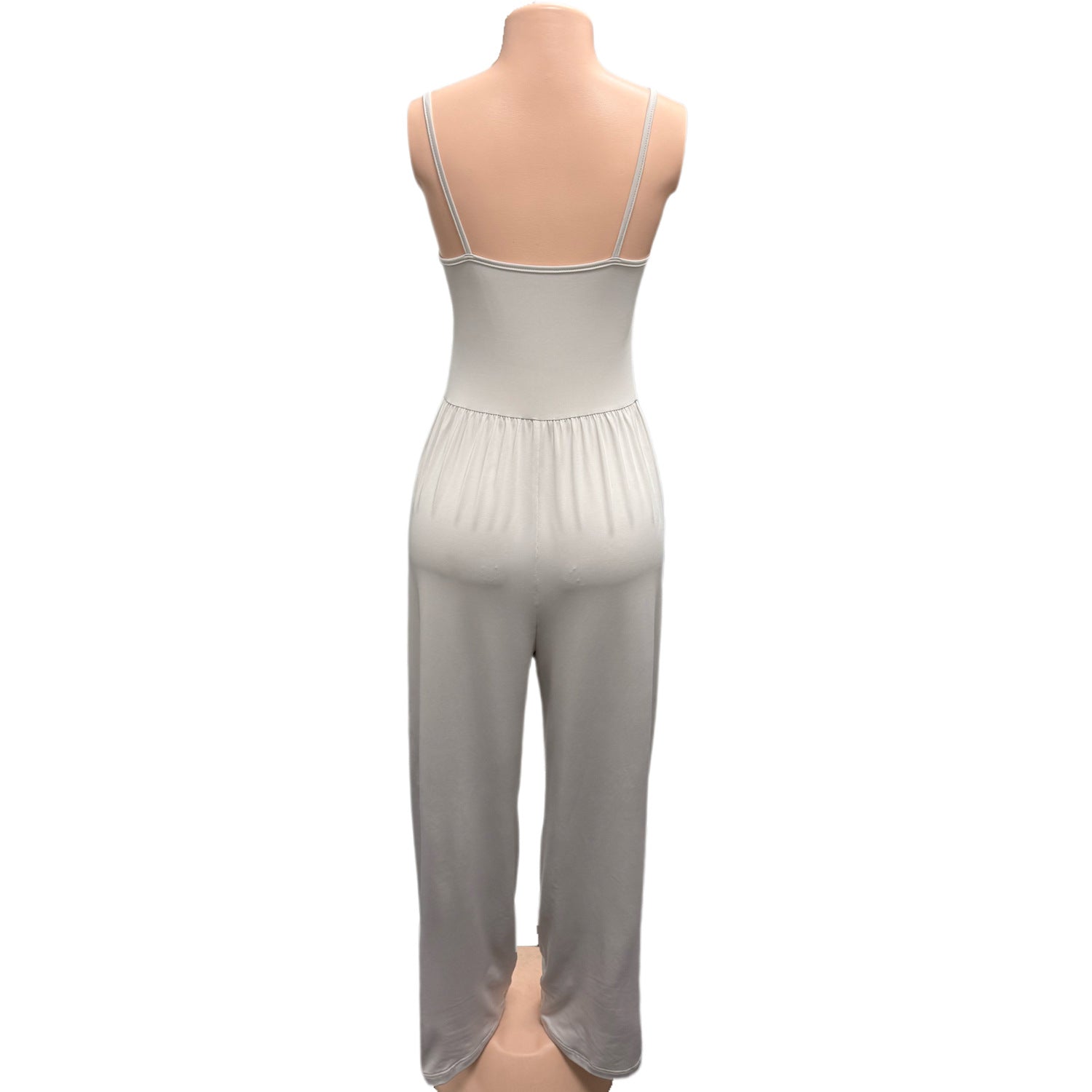 Women's Fashion Casual Sleeveless Halter Wide-Leg Jumpsuit 9