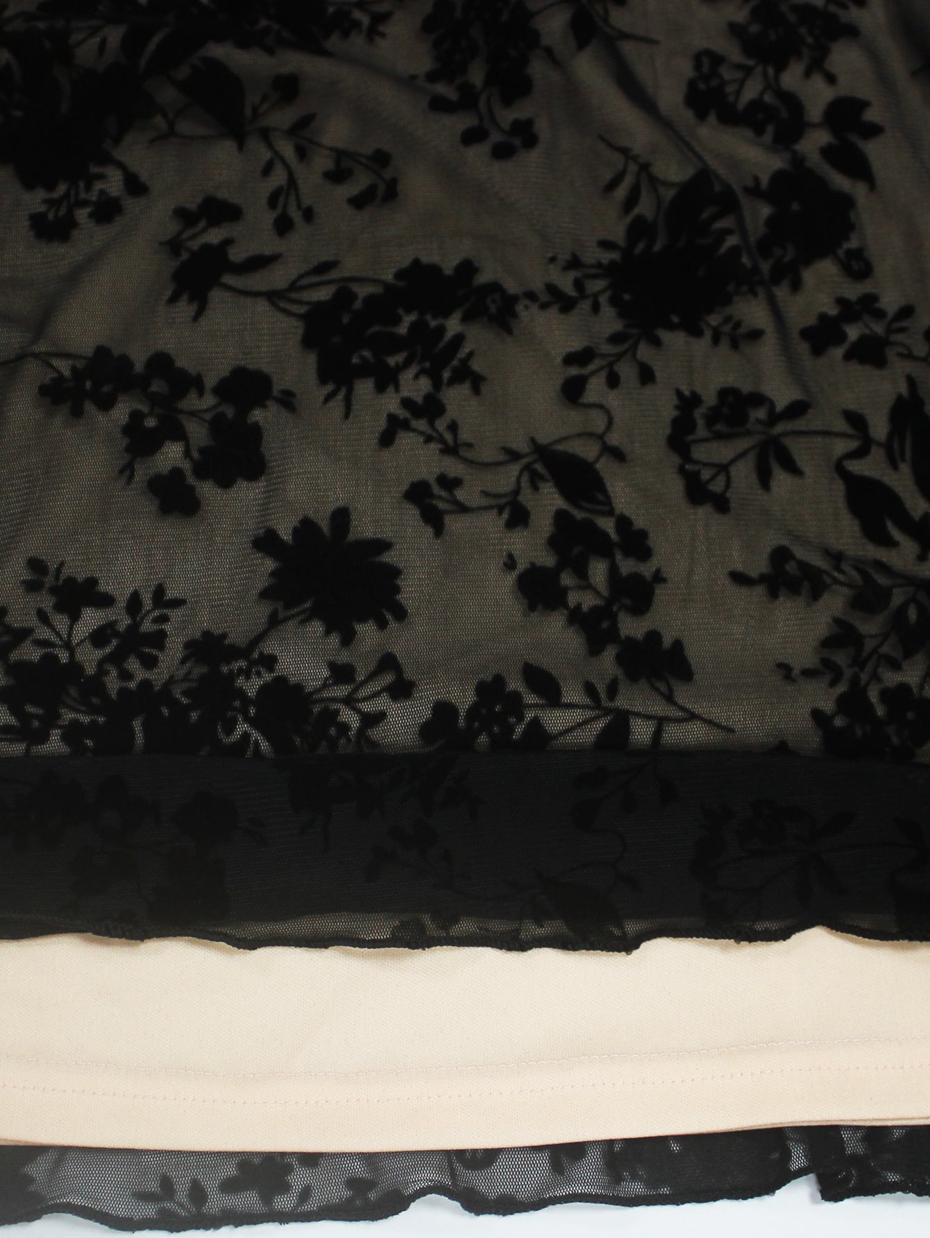 Women Elegant Round Neck Long Sleeve Mesh Patchwork Bodycon Dress 10