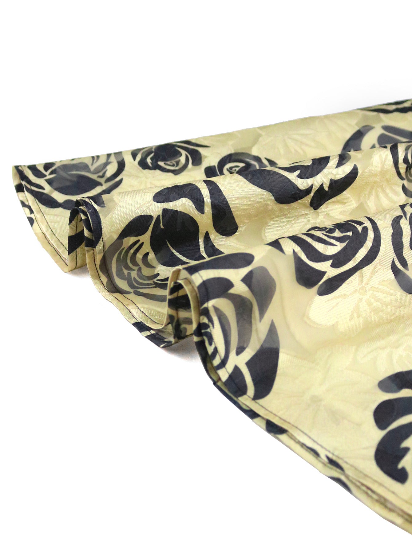 Women square neck Ruffle Sleeve rose jacquard Formal Party Dress 12