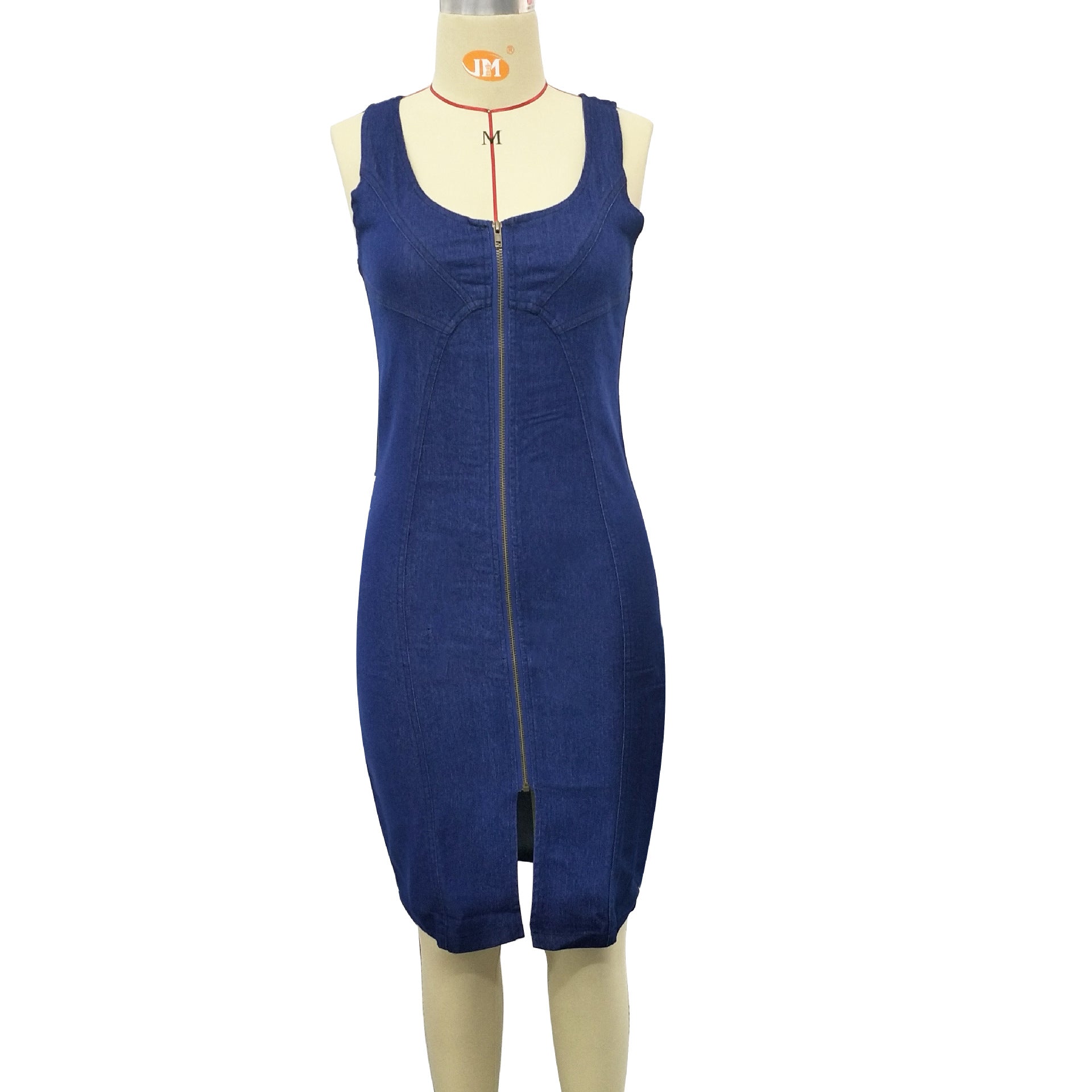 Women Sleeveless Denim Dress 13