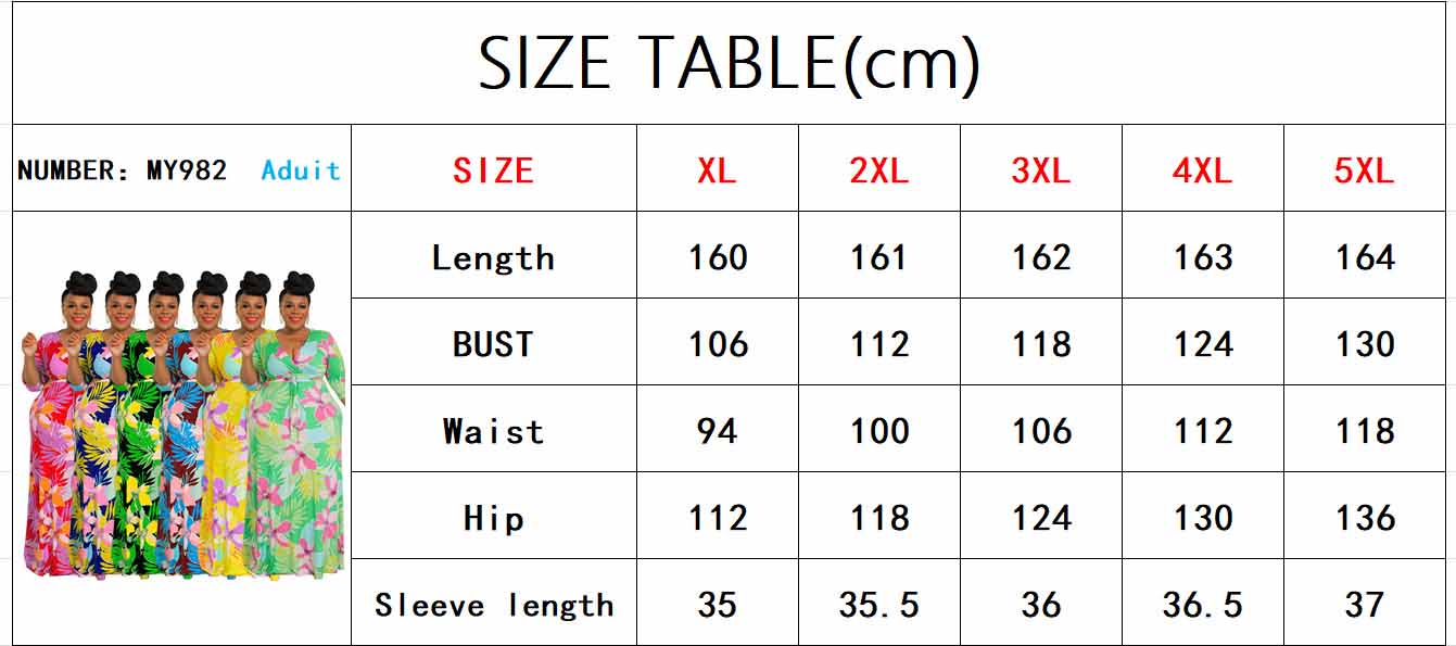 Fashion Plus Size Women's Summer Print Multicolor Sexy Bodycon Swing Dress 14