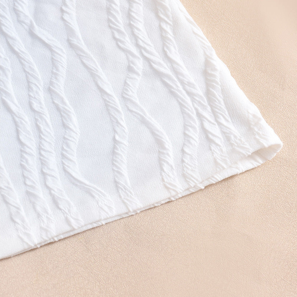 Striped Sexy Square Neck Strappy Low Back Long Dress 12