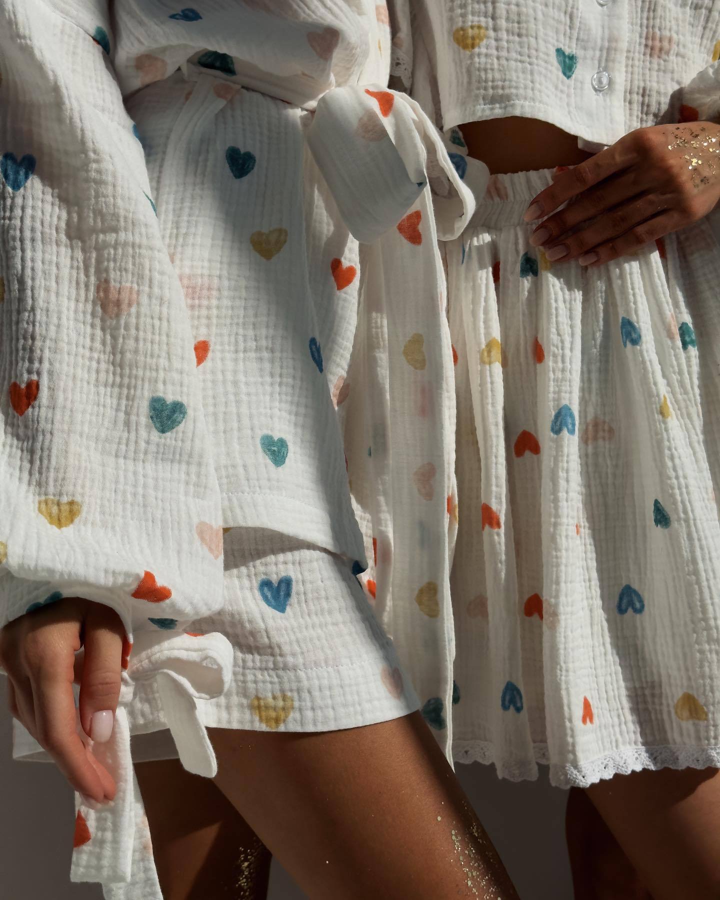 Women Ruffle Strawberry Print Long Sleeve Top and Skirt Two-Piece Set 14