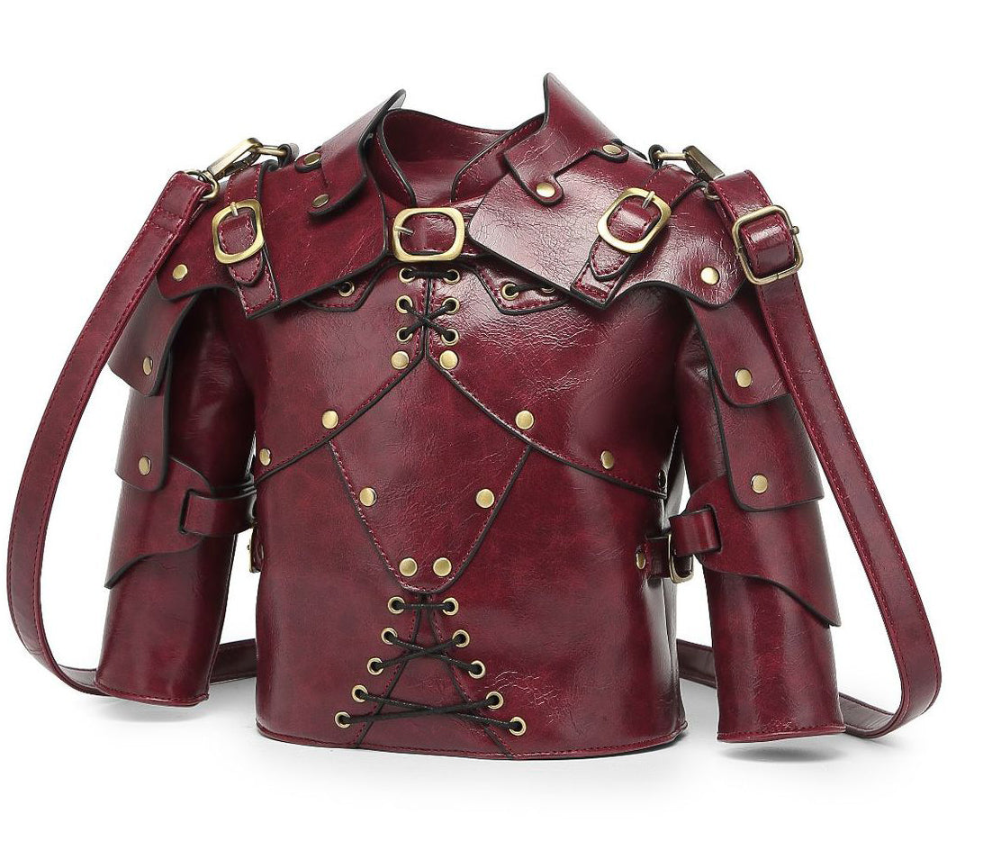 Women retro shoulder helmet armor handbag S crossbody bag 4