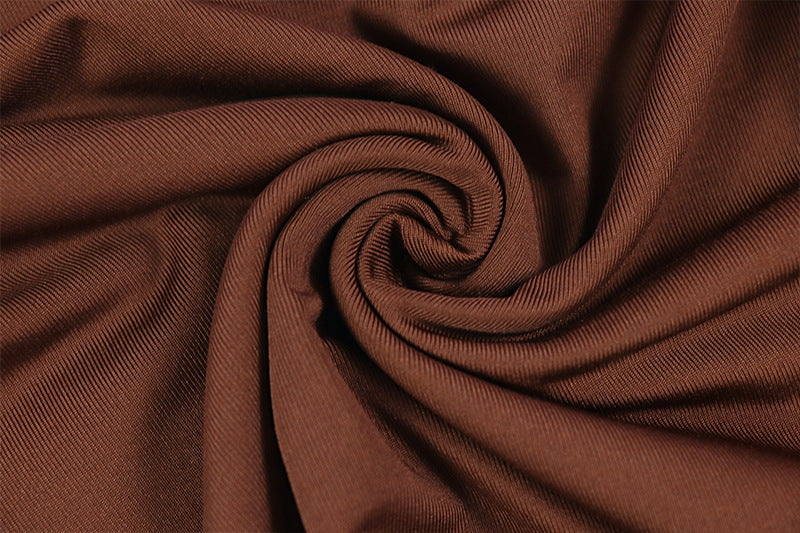 Fashion One-Shoulder Solid Pants Set Slash Shoulder Lace-Up Top Tight Fitting Pants Two-Piece Set 20