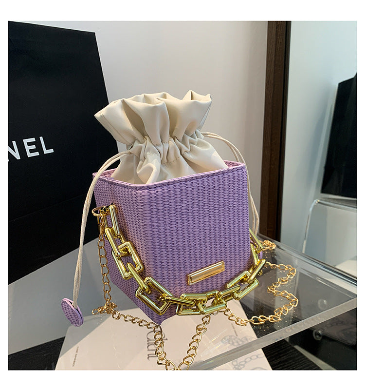 Women Mini Chain Handbag Shoulder Messenger Bag Small Square Bag 24