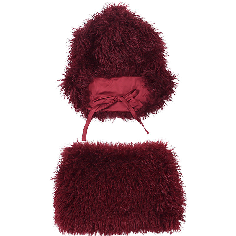 Women Fall Backless Hooded Top and Skirt Two-Piece Set 19