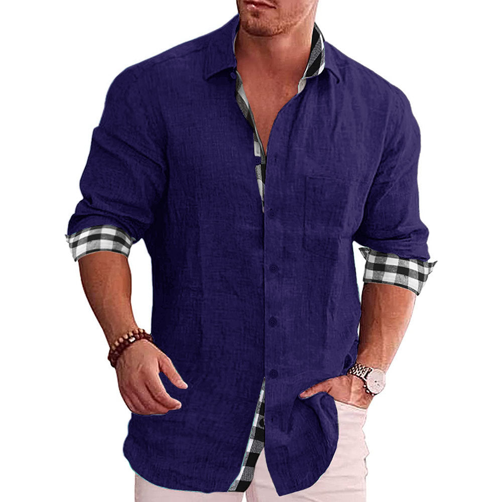 Men's Shirts Long Sleeve Fall Casual Linen Shirts 9