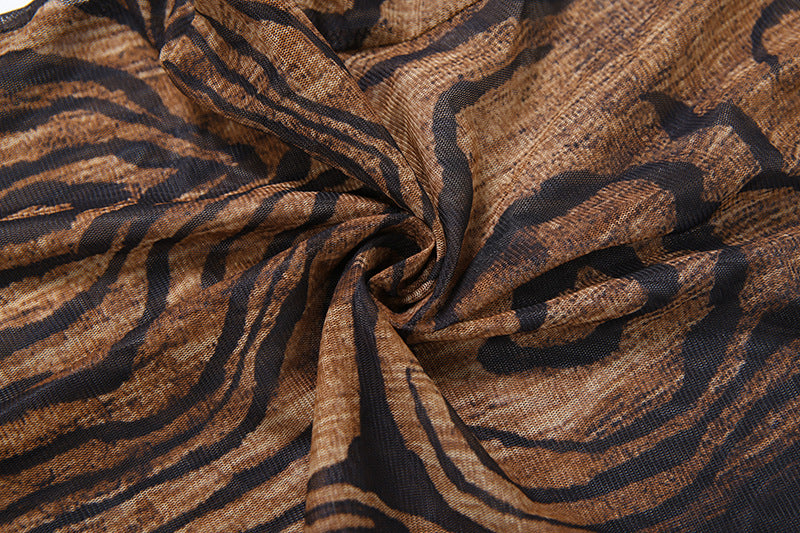 Autumn Women's Graffiti Print Sleeveless Halter Tank Top Tight Fitting Pants Set 14