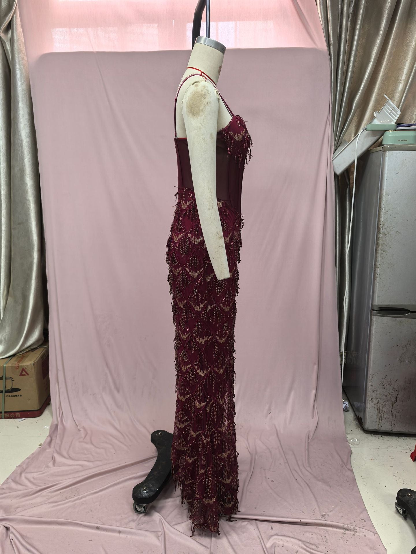 Women Sequin Party Suspender Bodycon Dress 11