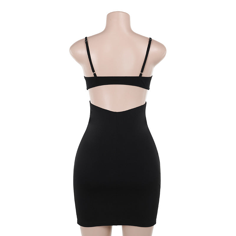 Autumn Chic Slim Strap Patchwork Sexy Bodycon Dress For Women 8