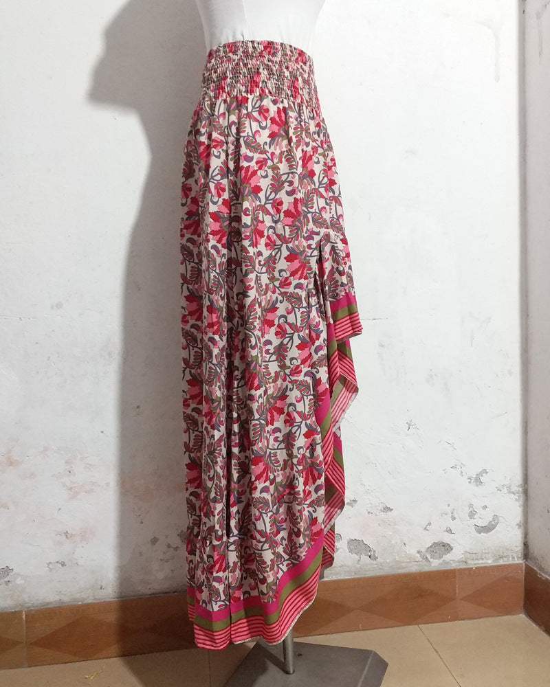 Women printed irregular skirt 12