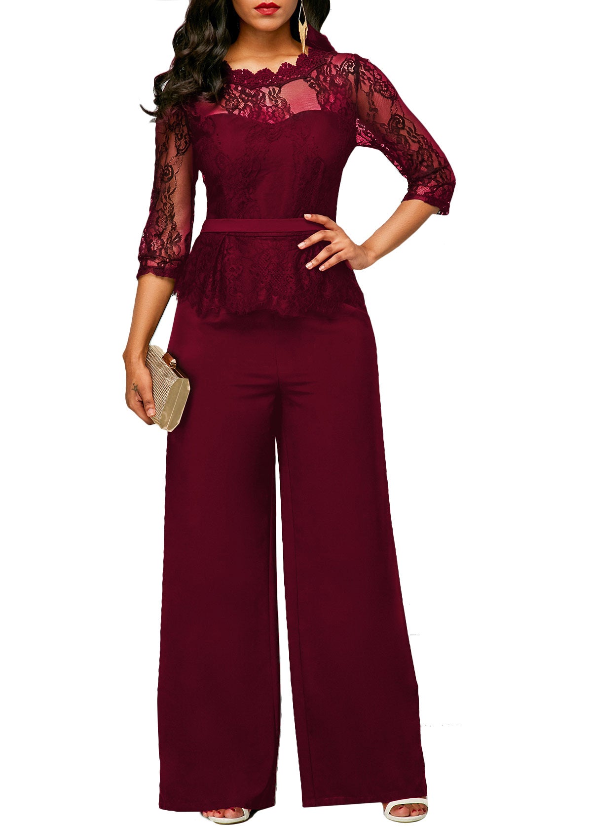 Women sexy lace Jumpsuit 7