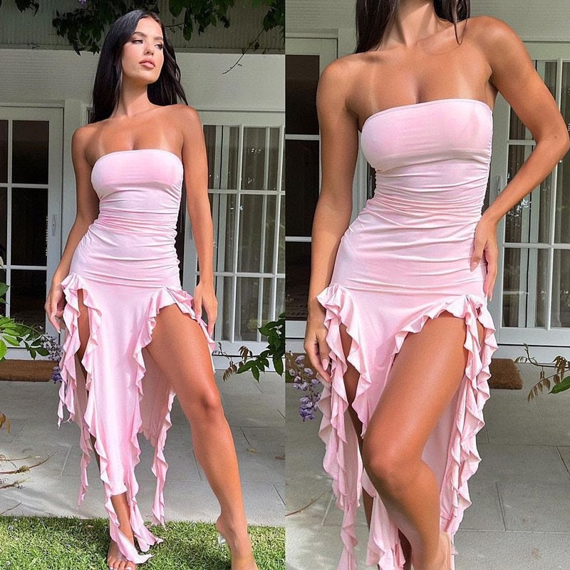 Summer strapless jellyfish sashes sexy dress women's clothing 13