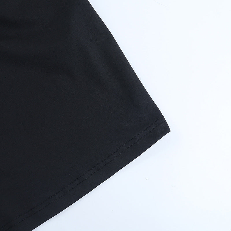 Women Sexy Cutout Slit Black Halter Dress 13