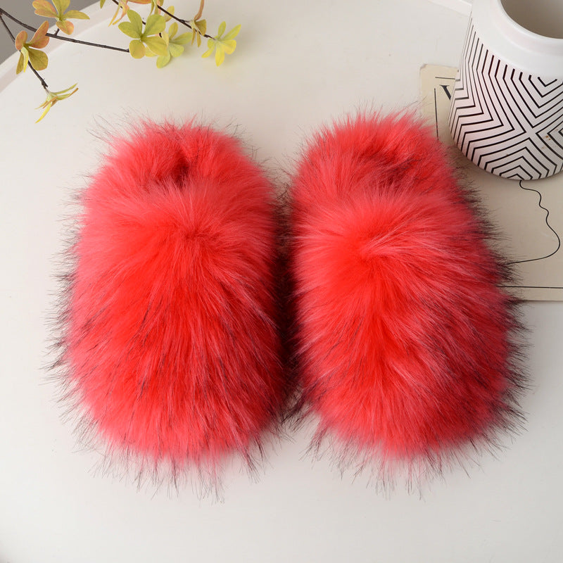 Women Furry Home Furry Warm Slippers 5
