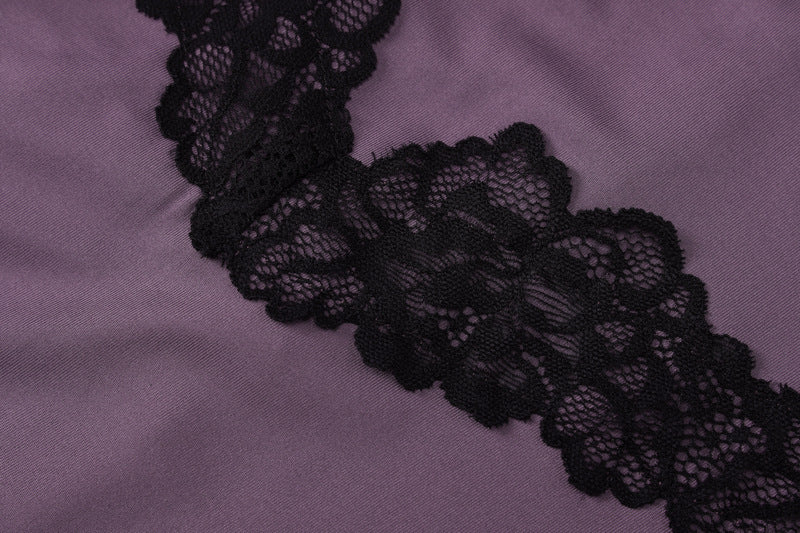 Sexy V-Neck Lace Patchwork Strap Night Dress 12