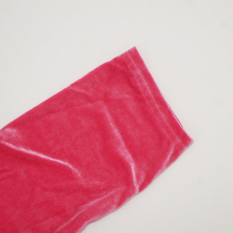 Women's Autumn Solid Velvet Hooded Long Sleeve Tight Fitting Two Piece Tracksuit 15