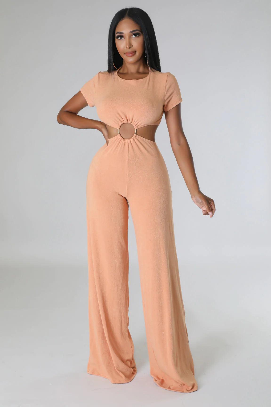 Sexy Patchwork Low Back Slim-Fitting Jumpsuit 3