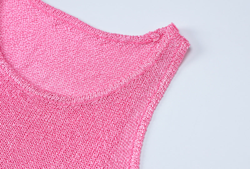 Women's Summer Fashion Sexy Round Neck Sleeveless Dress 12