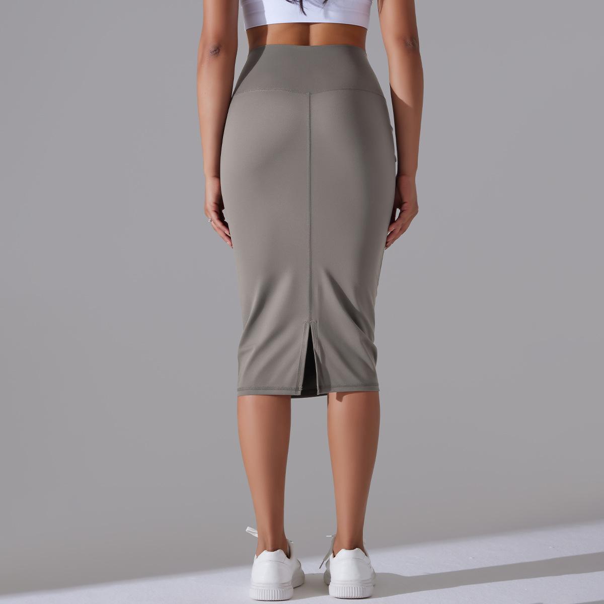 Women High Waist Stretch Slit Sports Skirt 24