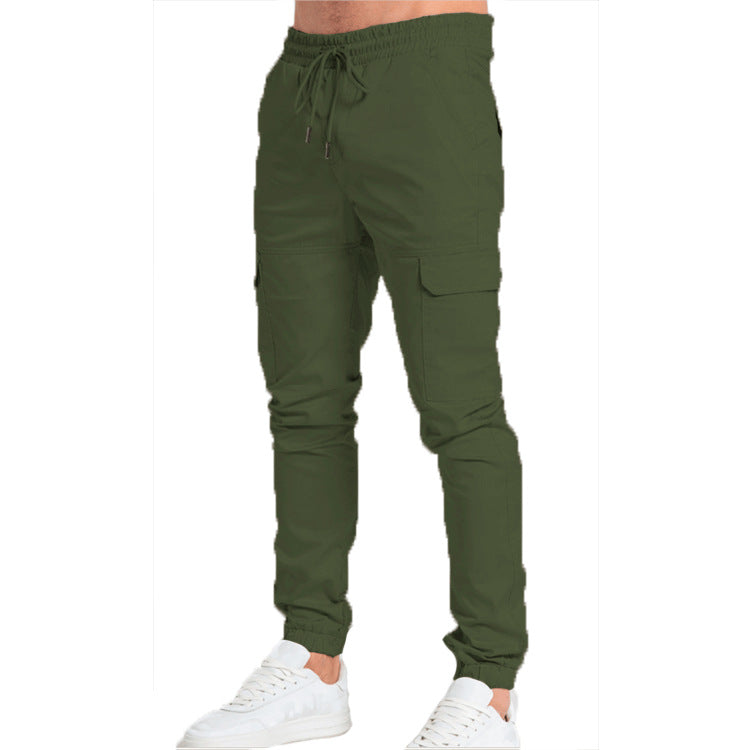 Men's Casual Trousers Slim Fit Casual Solid Color Trousers 5