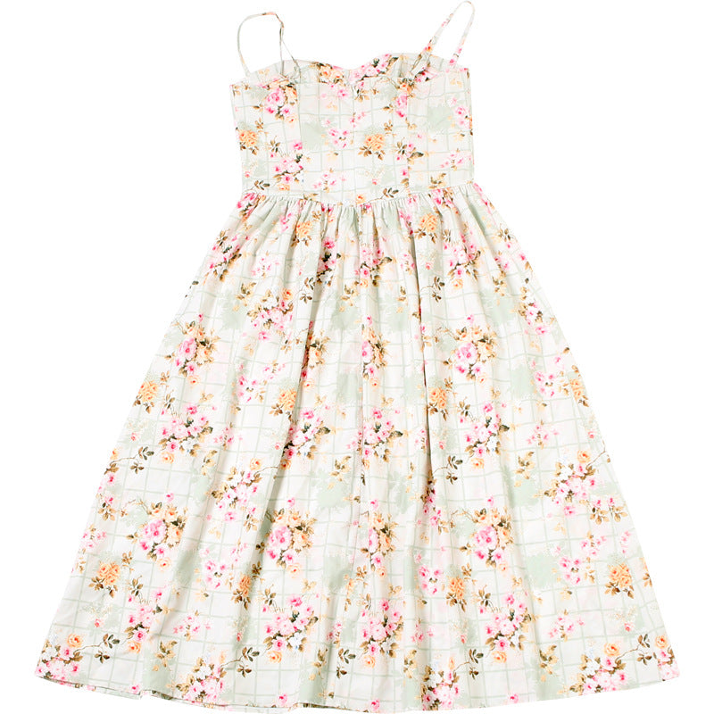 Summer women's clothing Chic sexy Low Back Slim Waist printed dress female 12