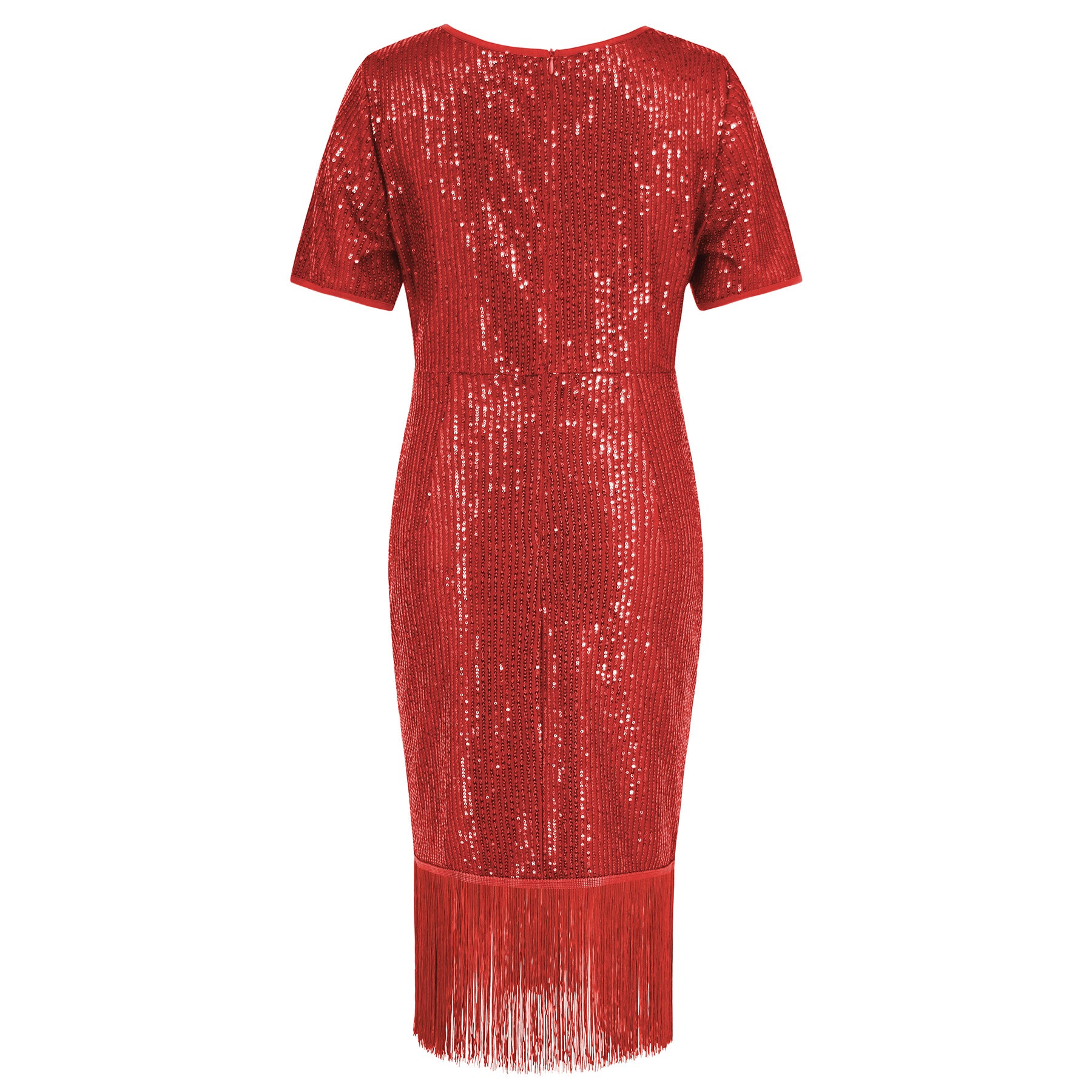 Women's Sequin Tassel Dress Sexy Party Long Gown 6