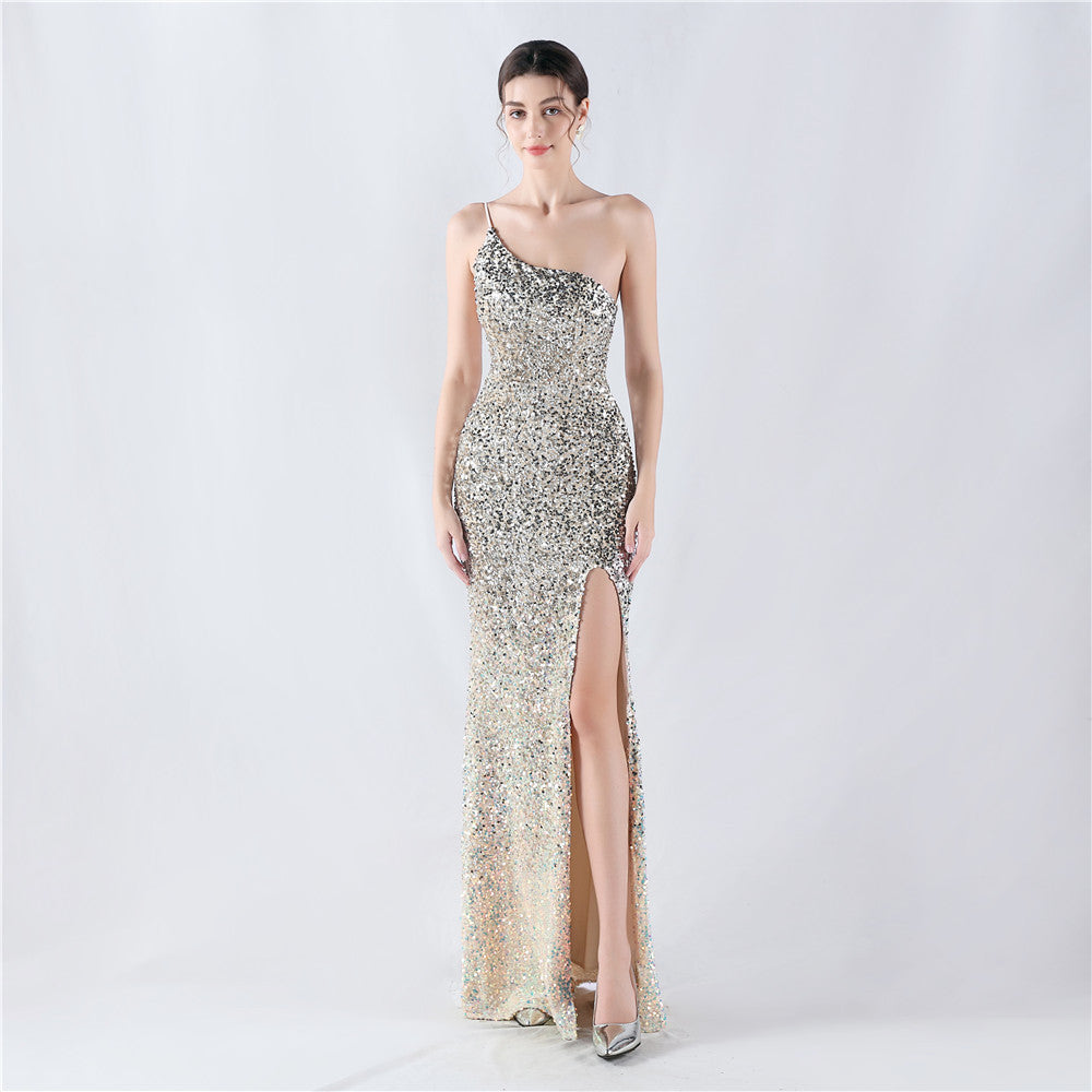 Plus Size Women Sequin Formal Party Maxi Evening Dress 9