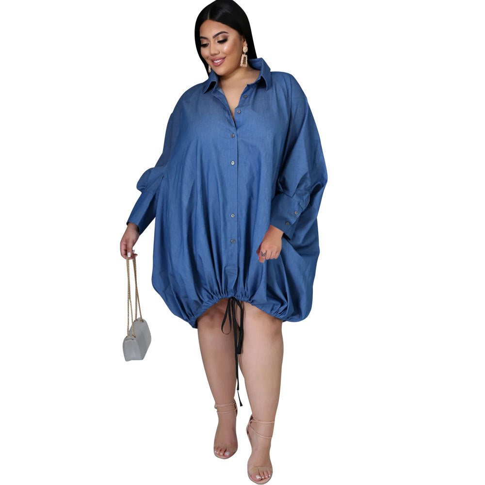 Women Long Sleeve Solid Loose Dress 5