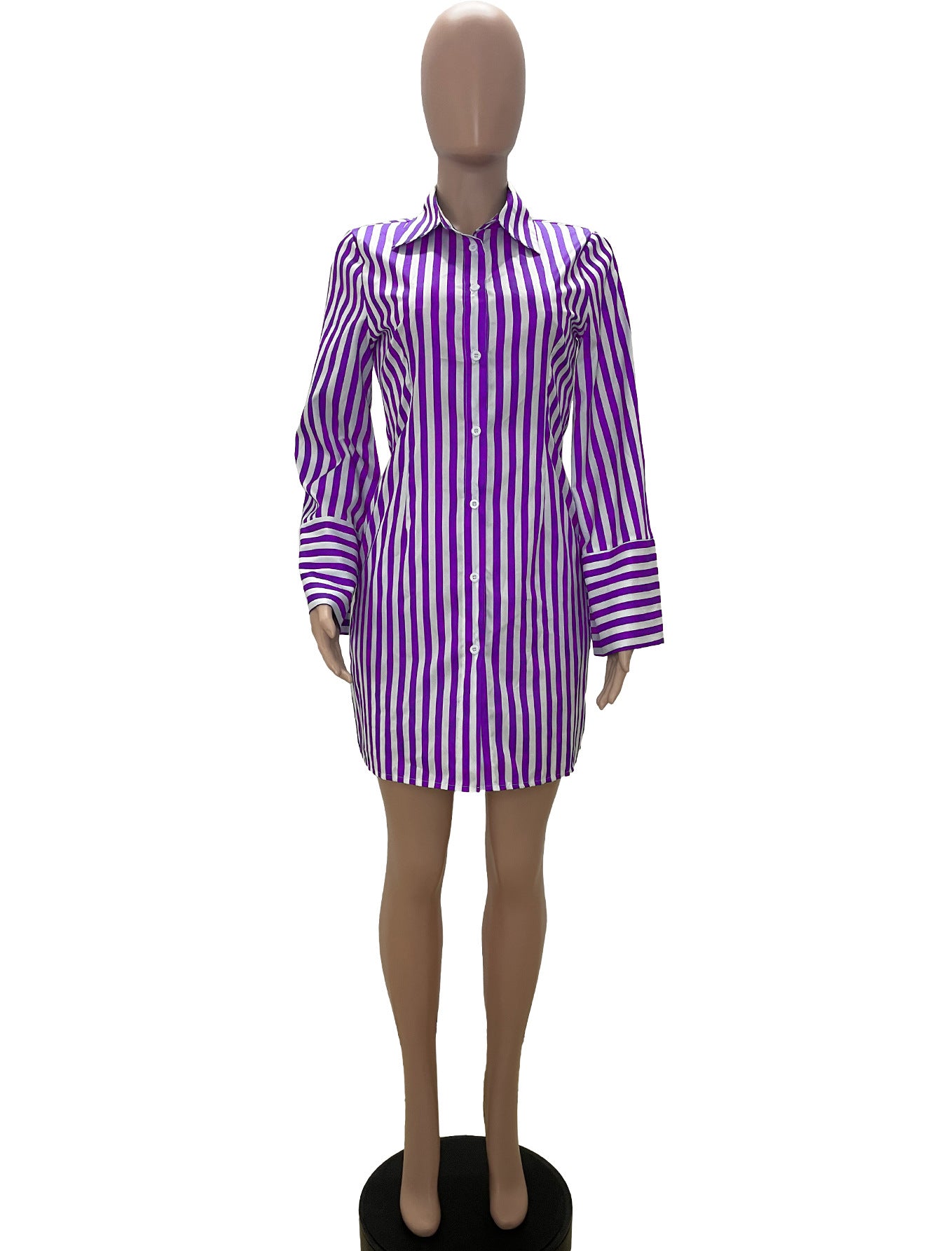 Women's Autumn And Winter Printed Striped Dress 15