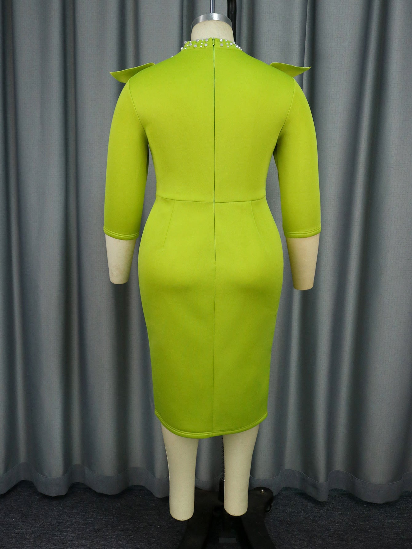 Ruffle See-Through Mesh Patchwork Formal Party High Waist Evening Dresses 5